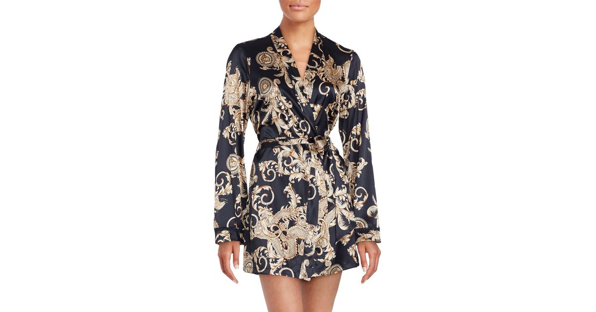 versace silk robe women's